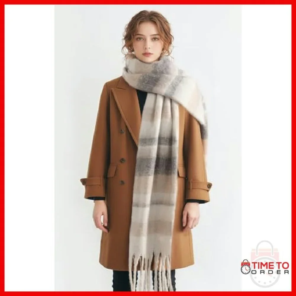 Oversized Chunky Winter Scarf Shawl Wrap Cashmere Feel Soft Warm